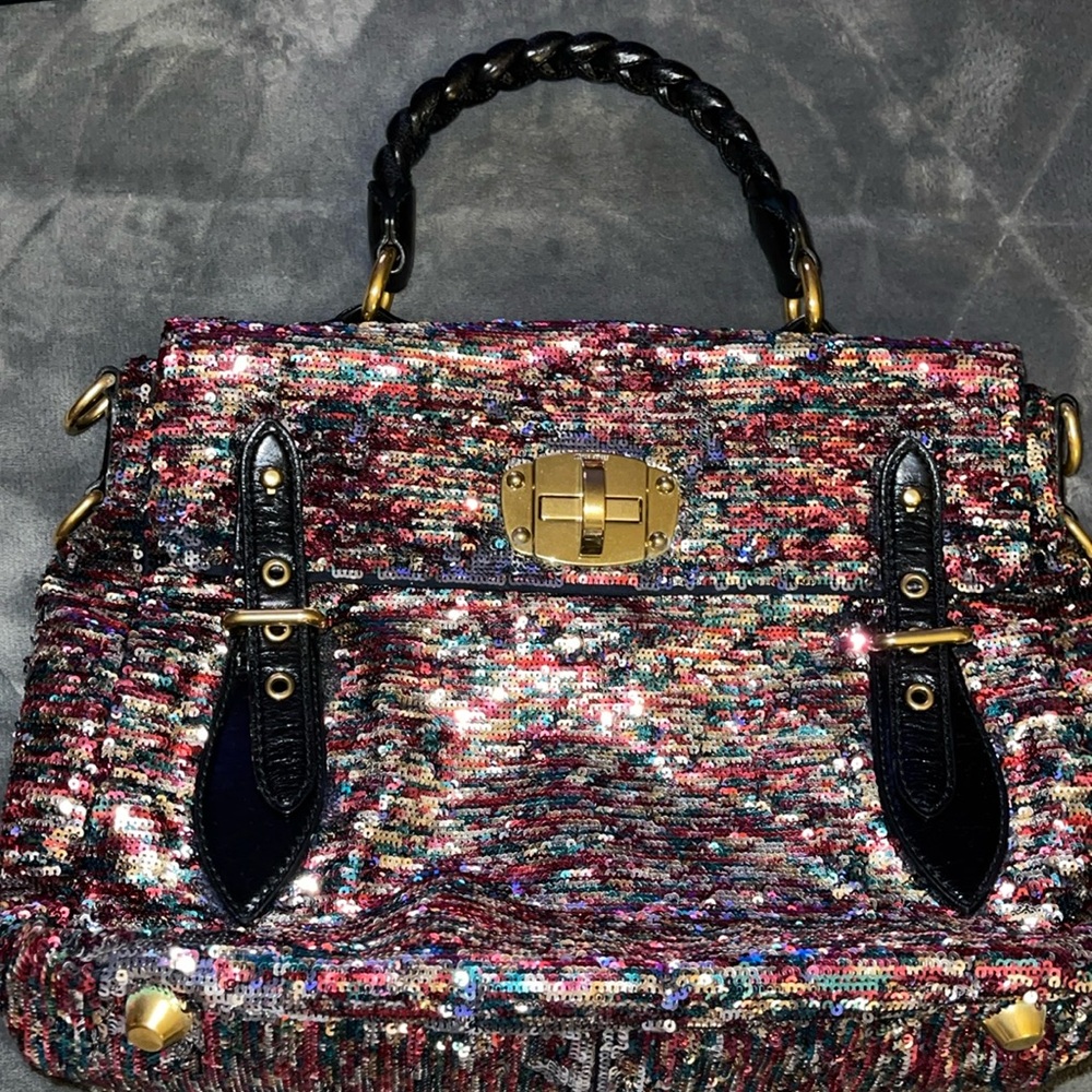 Preloved Miu Miu Multicolor Paillette Sequins Tur… - image 1
